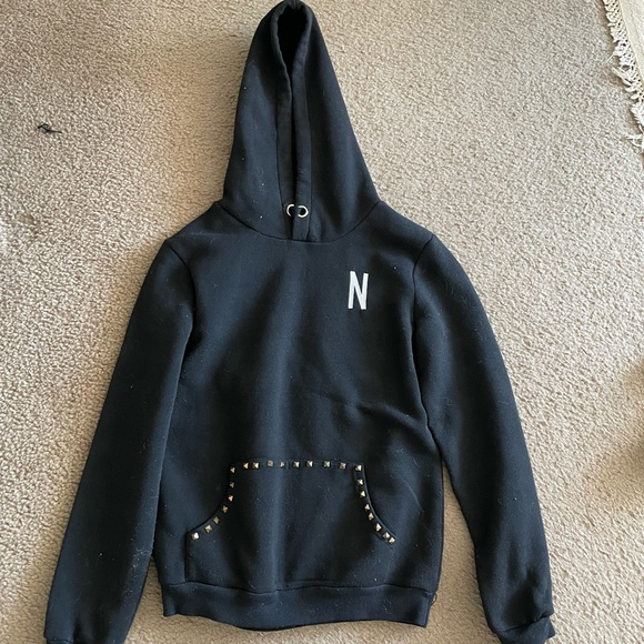 COPY - Black Hoodie Letter N Size : S - Picture 1 of 3